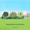 illustration of Shady garden border