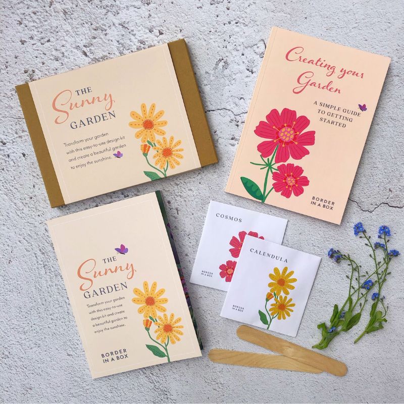sunny version border in a box contents book and seeds