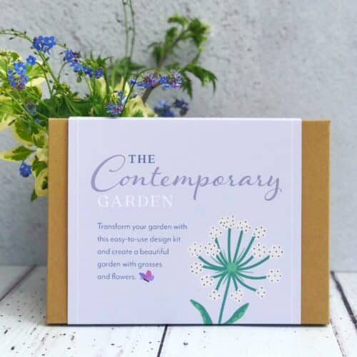 contemporary garden design kit front cover with ammi majus illustration