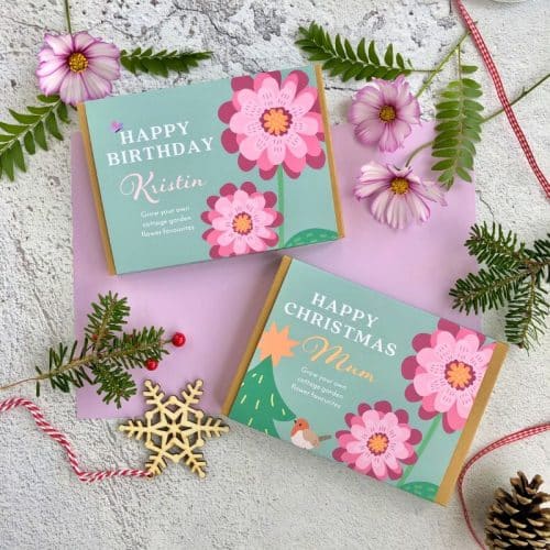 Cottage Garden Flower Greeting Gift Box