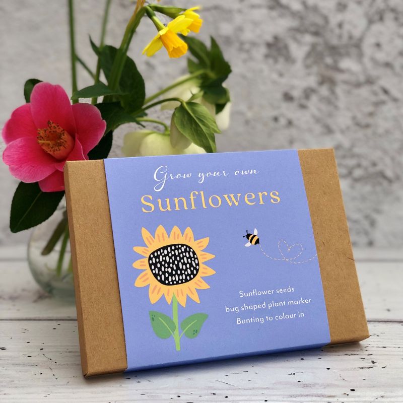 grow your own sunflower seed gift box