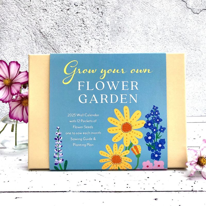 flower seed calendar front cover box