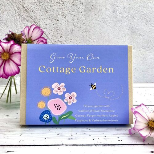 cottage garden seed kit gift box front cover