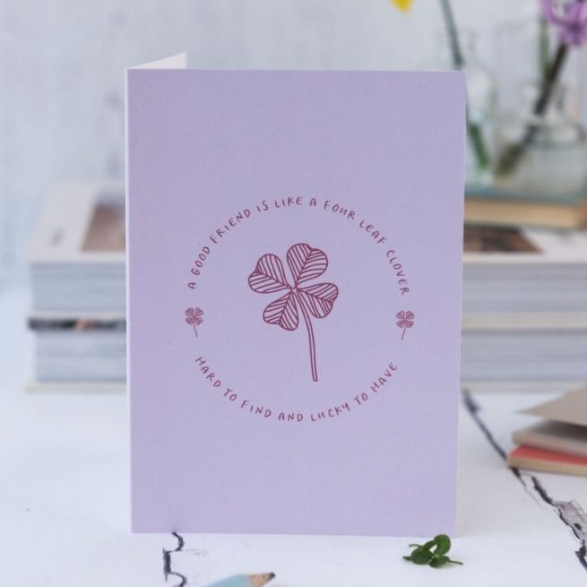 Best friend card irish proverb pink background