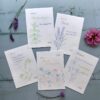 thank you teacher personalised seed packets botanical print white envelope