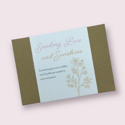 gift box with love and sunshine text