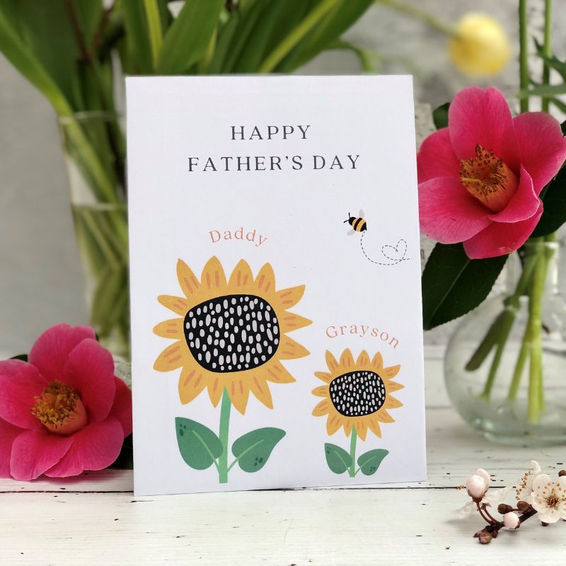 fathers day seed packet with sunflowers