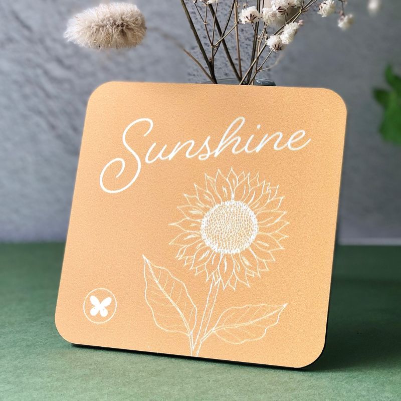 sunshine coaster with sunflower design
