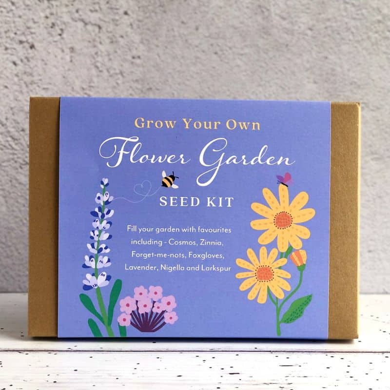 grow your own flower garden seed kit front cover