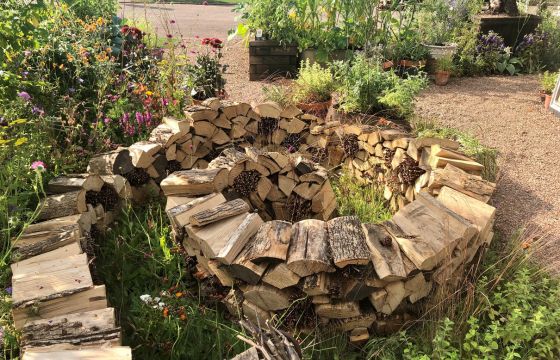 log pile for wildlife