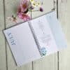 inside journal showing perpetual calendar weather record