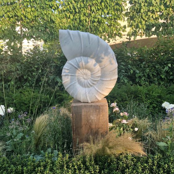 ammonite sculpture by lucy unwin
