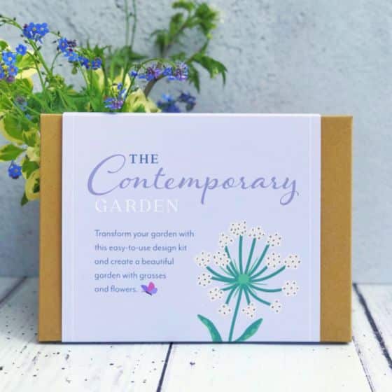 contemporary garden design kit front of box