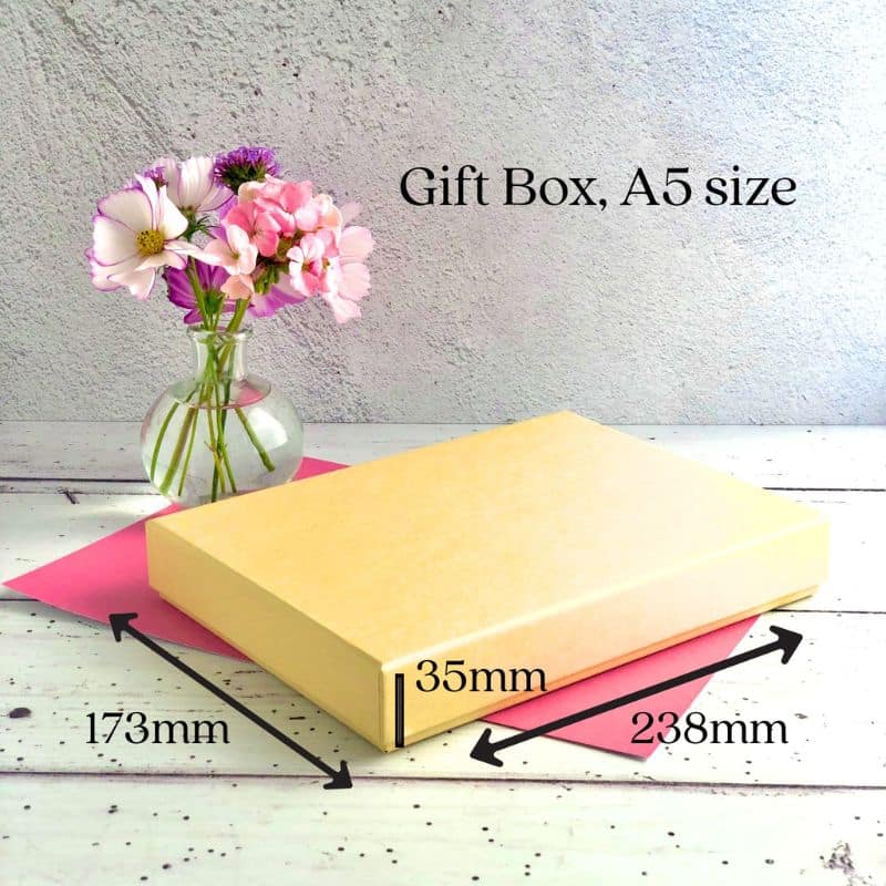A5 gift box measurements deep