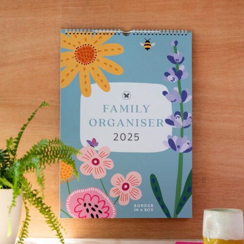 family organiser 2025 floral illustrations