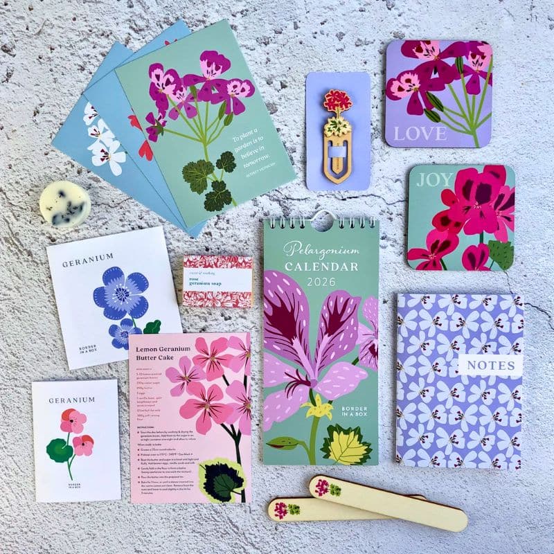 geranium and pelargonium themed gifts for advent calendar