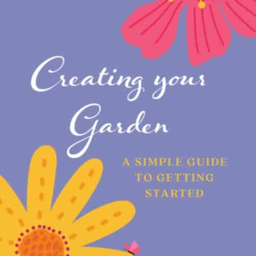 book front cover creating your garden with yellow calendula illustration