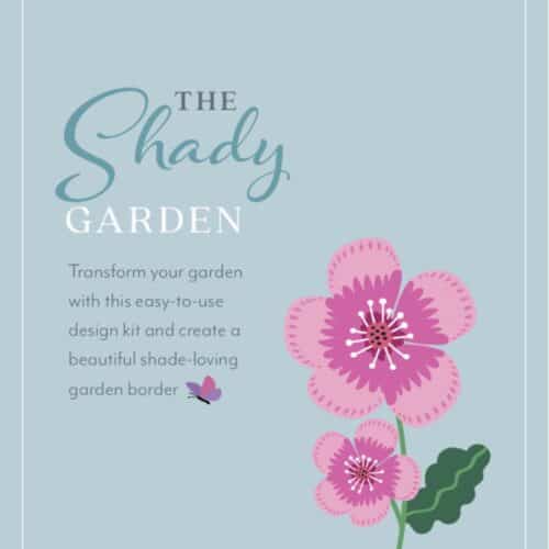 shady garden download header with geranium illustration