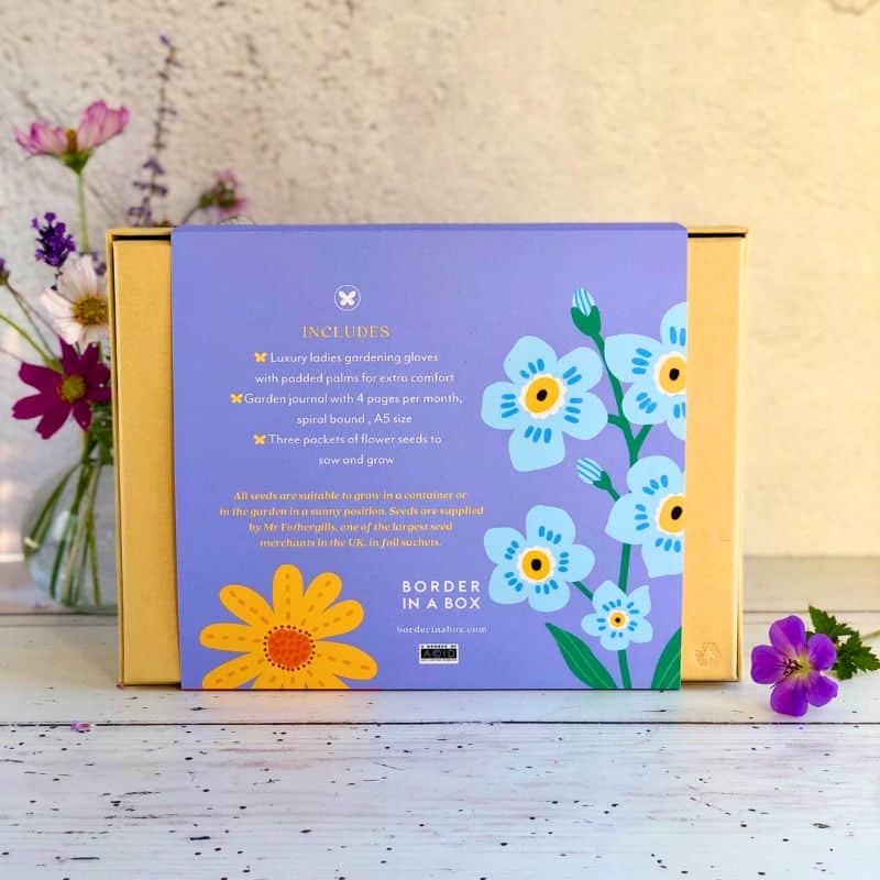back of gardening gift box