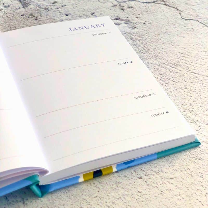 open diary A6 size
