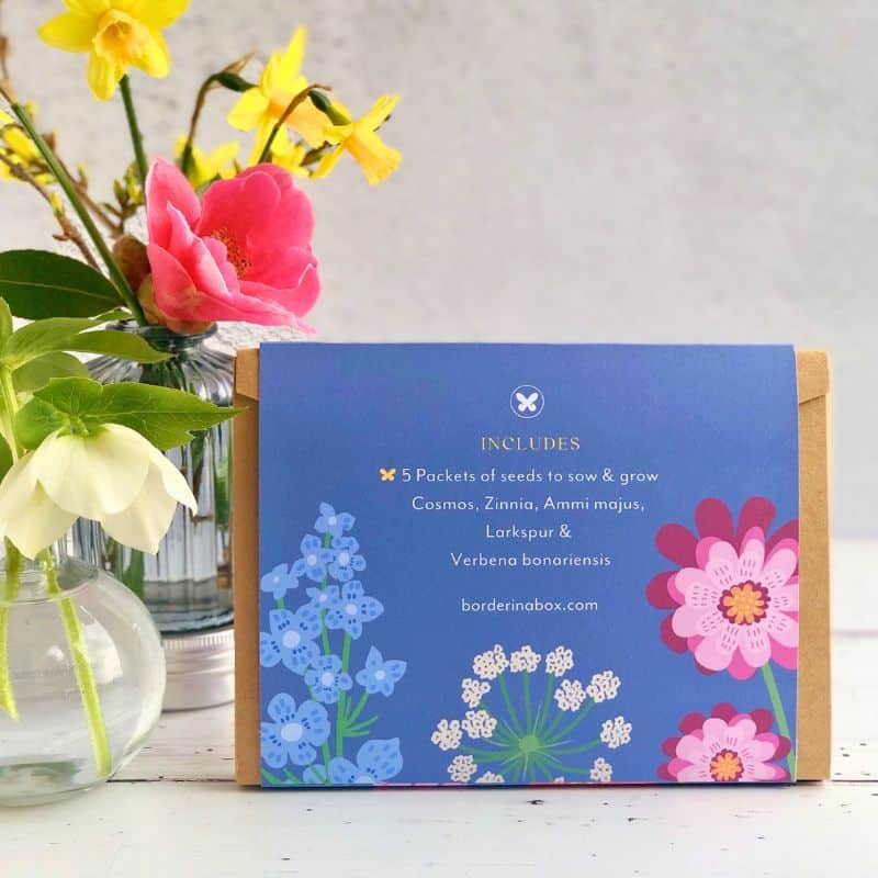 happy mothers day cottage garden seed kit back of box