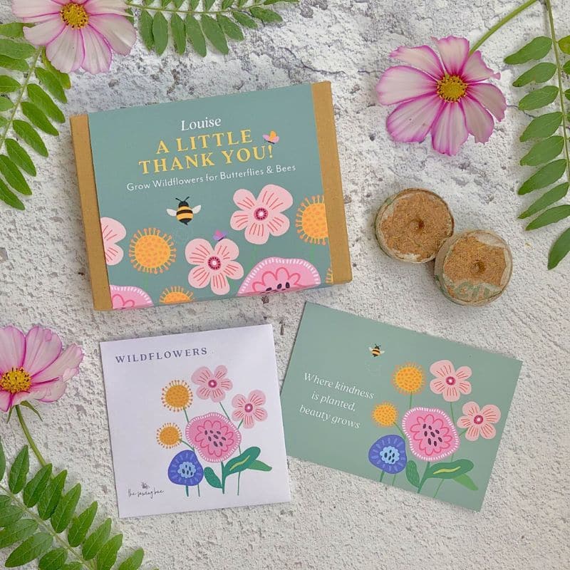 A Little Thank You – Personalised Wildflower Seed Gift Box